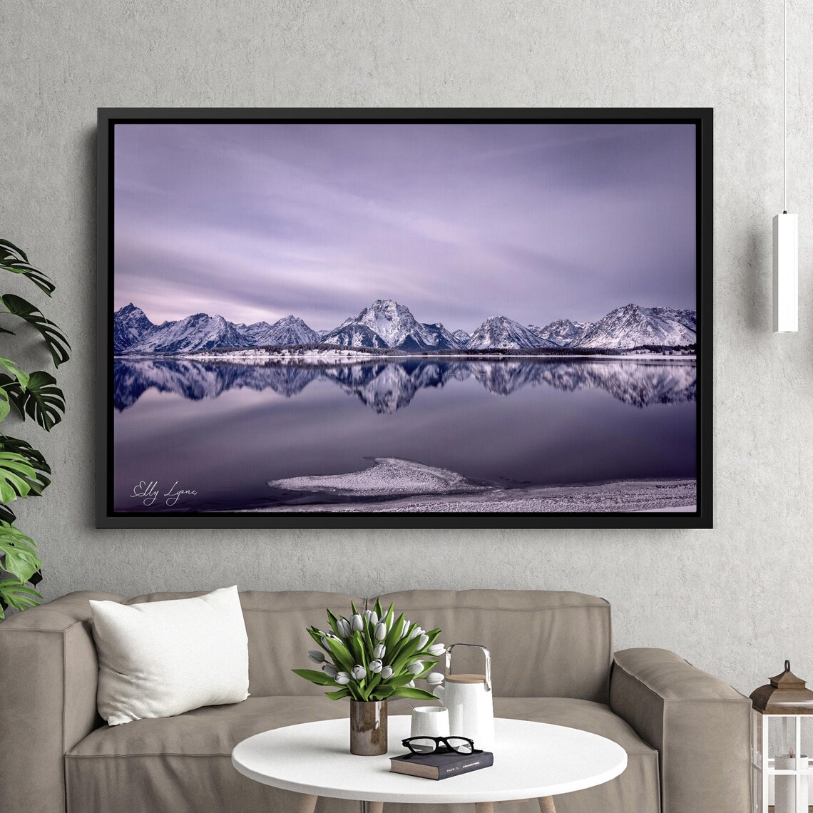 Grand Teton Reflection Art Print, Wyoming Landscape