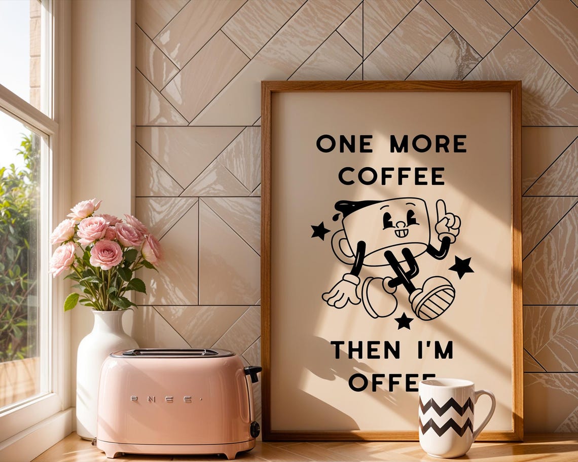 Coffee Wall Art Kitchen Wall Art Gallery Wall Art Funny Poster Coffee Decor - Image 4