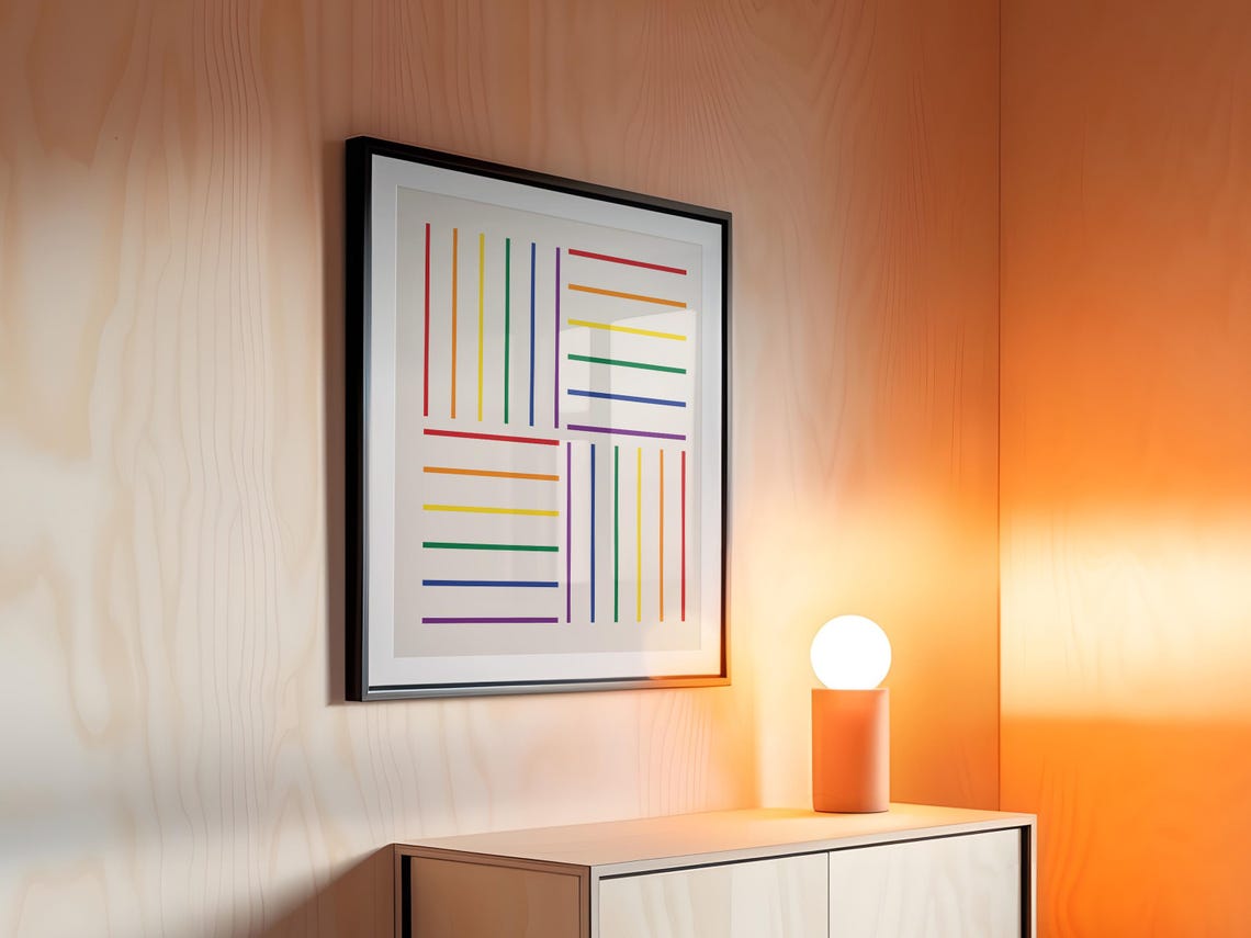 Square Pride Wall Art Lgbtqia Wall Art Rainbow Stripes - Image 3