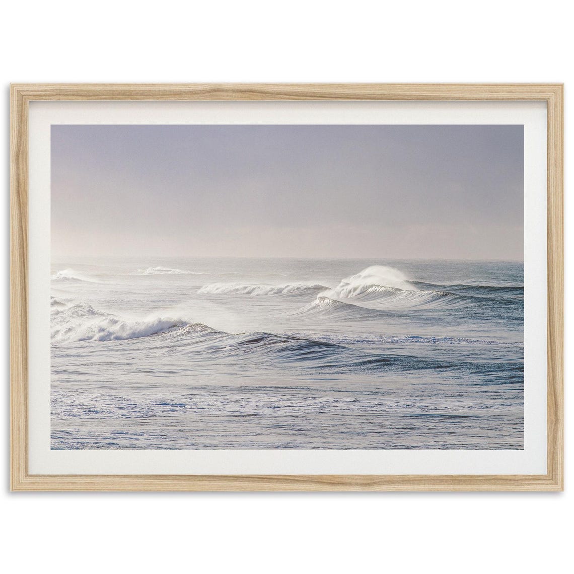 Stormy Ocean Waves Fine Art Minimalist Seascape Photo Poster