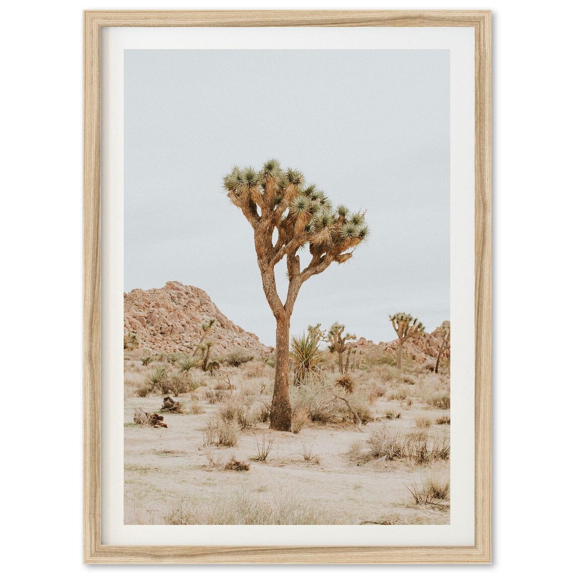 Joshua Tree Desert Southwest Travel Poster, Portrait