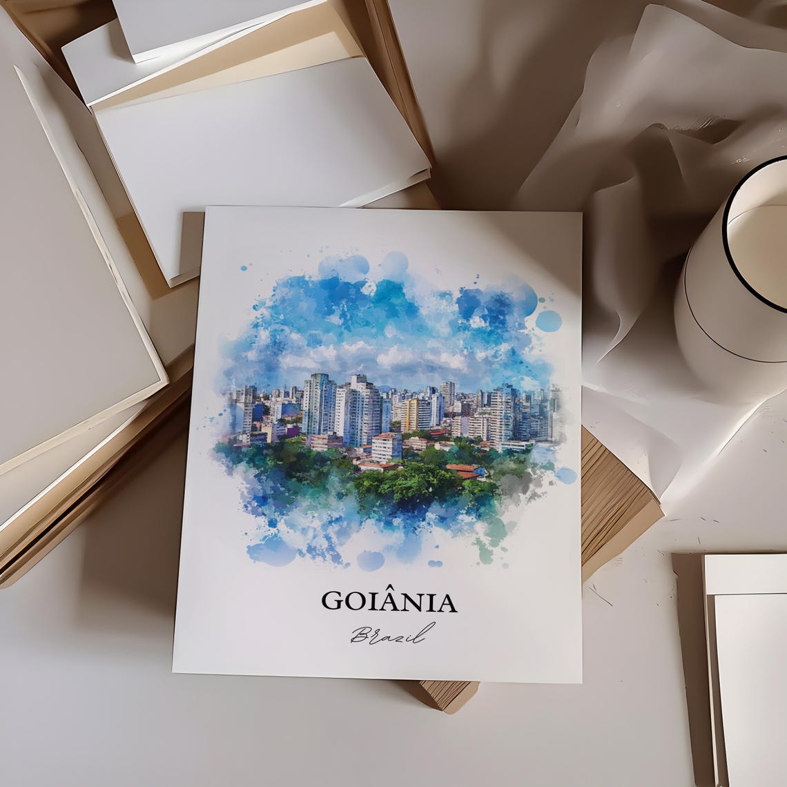 Goinia Wall Art Gois State Print Brazil Watercolor Gift Travel Poster Housewarming - Image 5