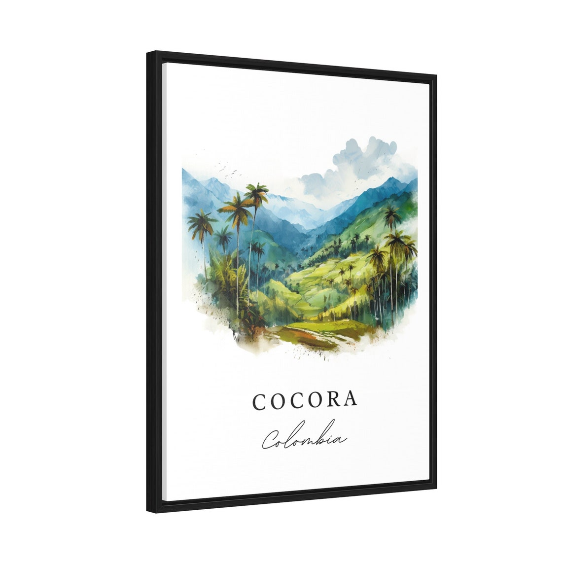 Cocora Wall Art Colombia Poster Print Wedding Gift Birthday Present Custom Text Perfect - Image 2