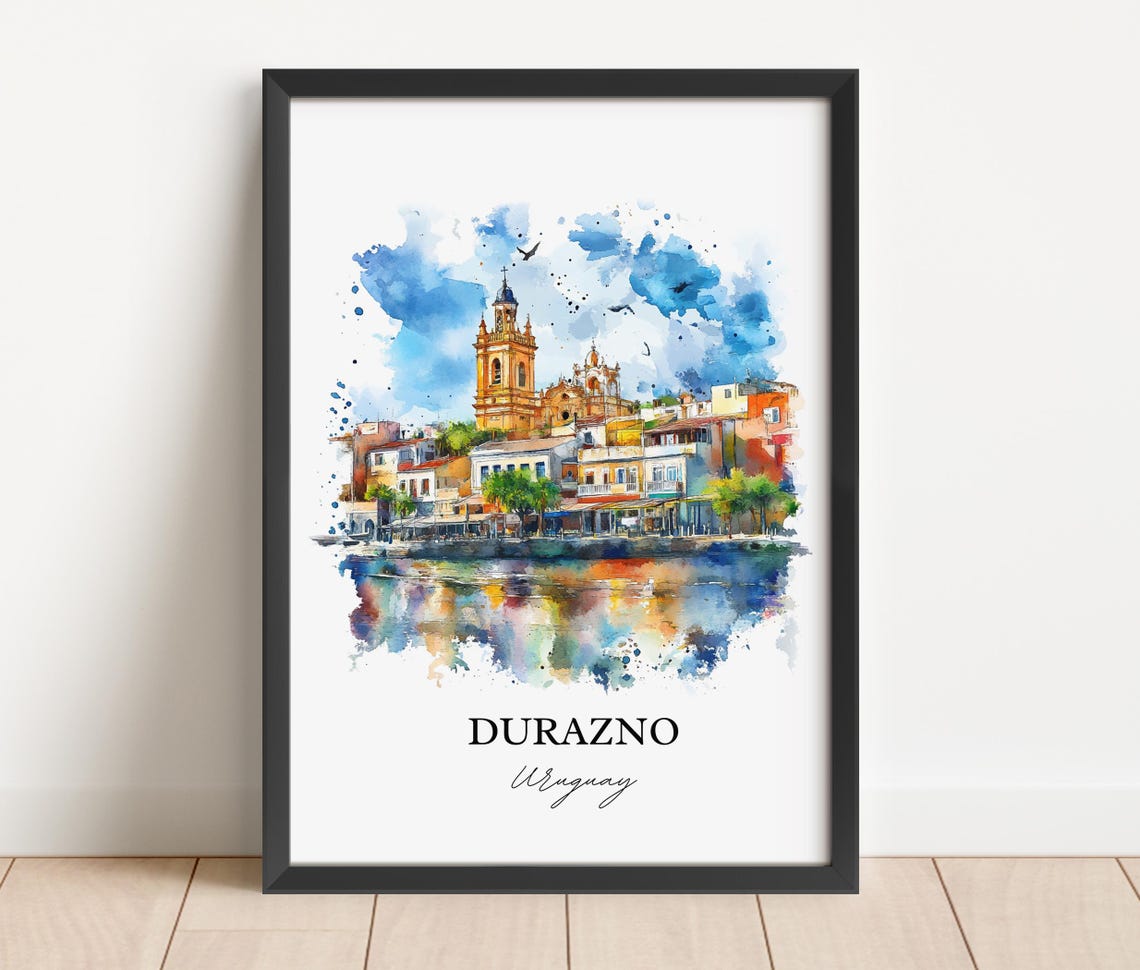 Durazno Wall Art Uruguay Print Watercolor Gift Travel Poster Housewarming - Image 3