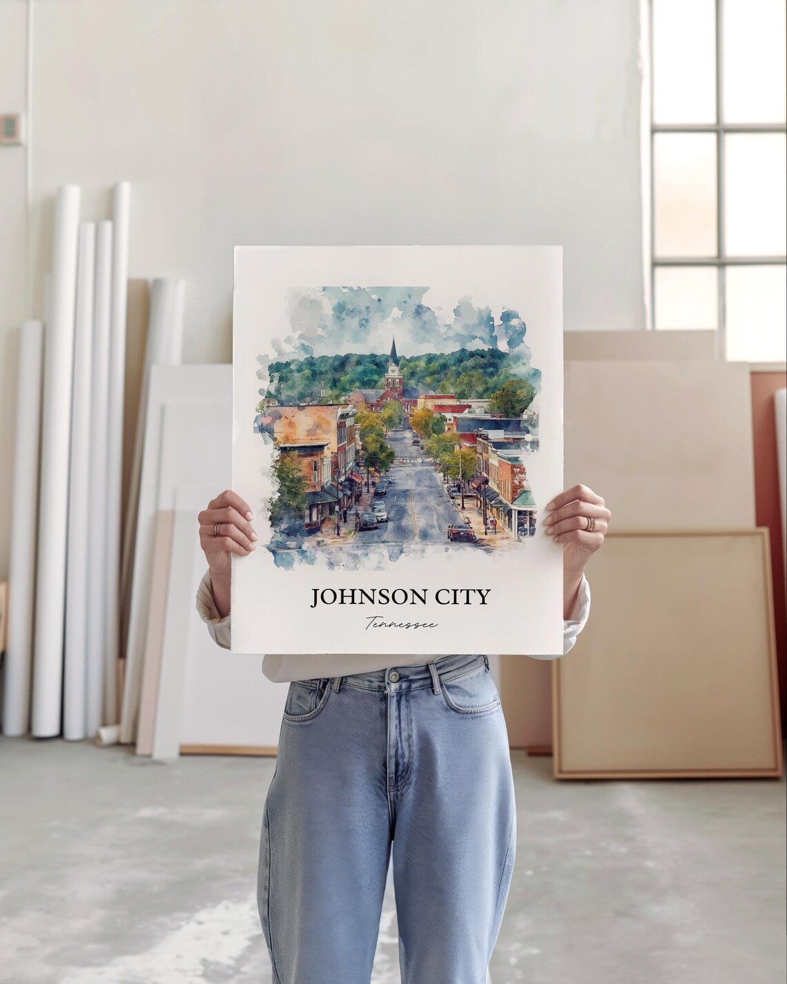 Johnson City Tennessee Historic Downtown Church Street Art Poster - Image 5