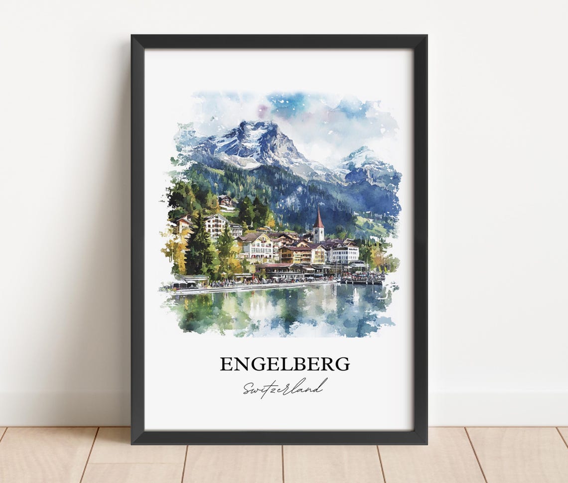 Engelberg Travel Poster, Switzerland Wall Art - Image 4