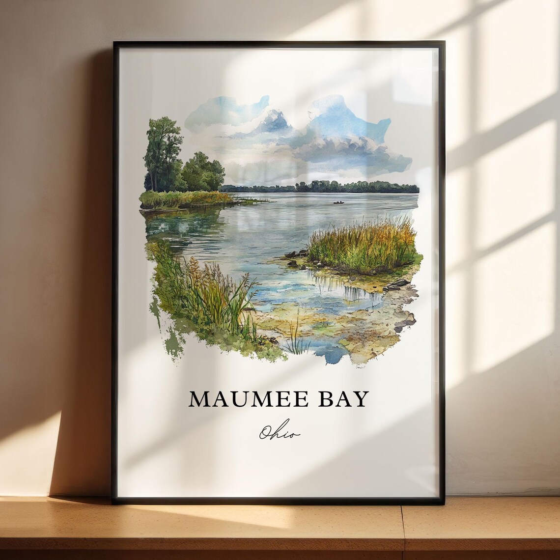 Maumee Bay State Park, Lake Erie Watercolor Art Print - Image 4