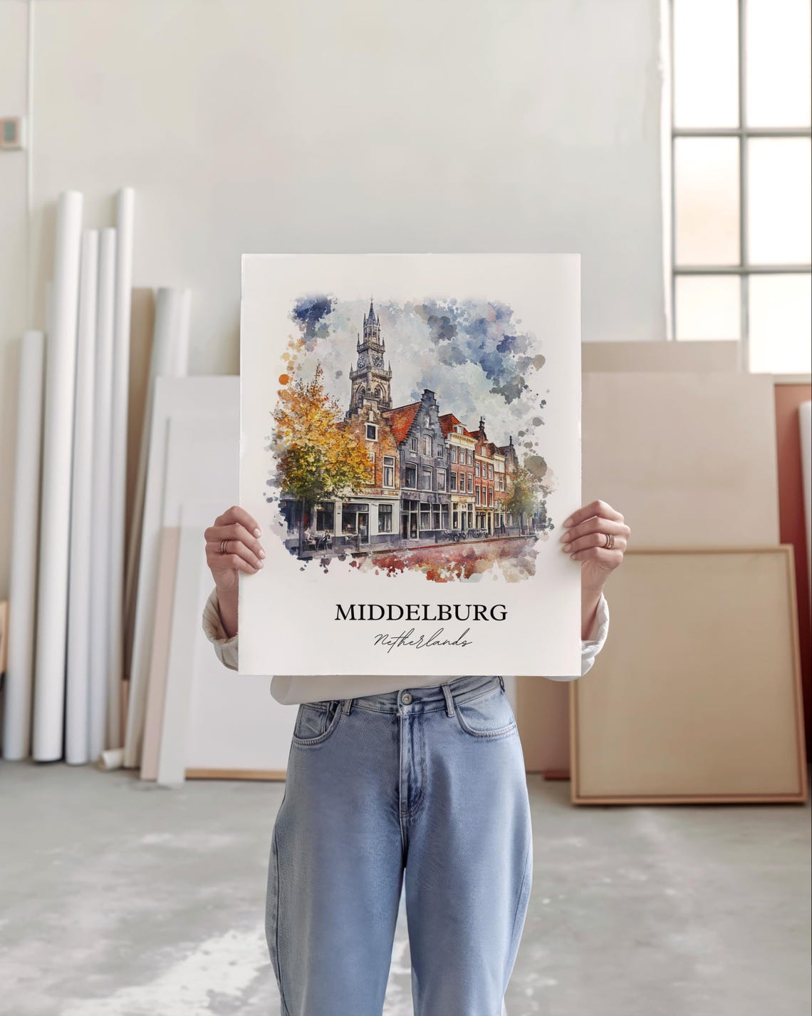 Middelburg Netherlands Watercolor Travel Poster - Image 5