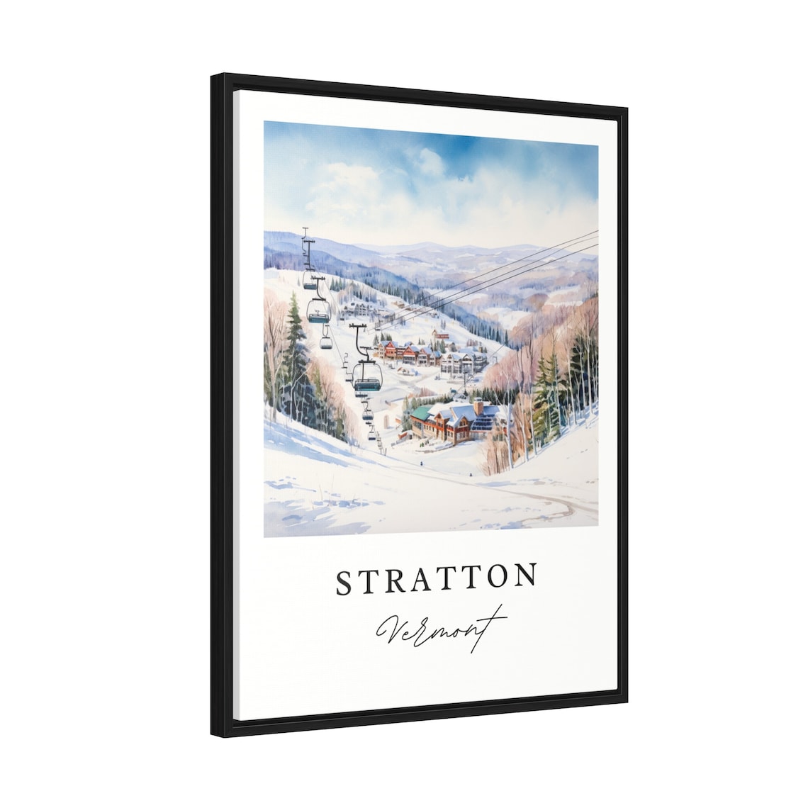 Stratton VT Ski Area Art Print, Vermont Wall Decor - Image 2