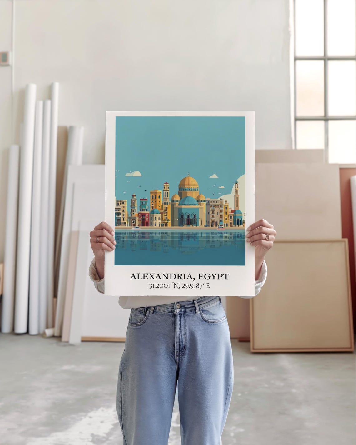 Alexandria Egypt Art Retro Travel Home Decor Gift Prints Housewarming - Image 6