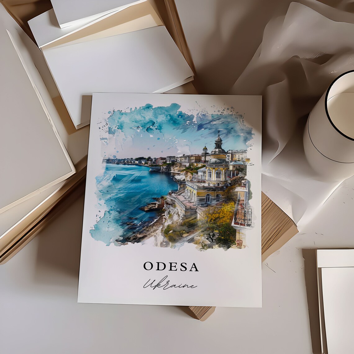 Odesa Ukraine Travel Poster, Housewarming Art Print - Image 6
