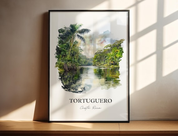 Tortuguero Wall Art Limn Province Print Costa Rica Watercolor Gift Travel Poster Housewarming