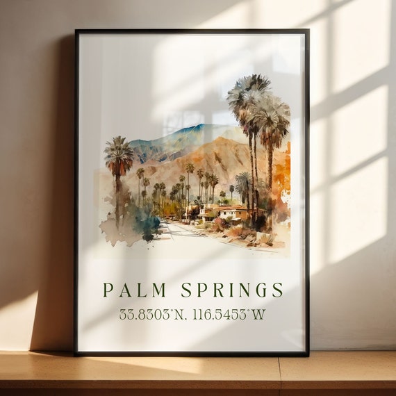 Palm Springs CA Personalized Travel Poster