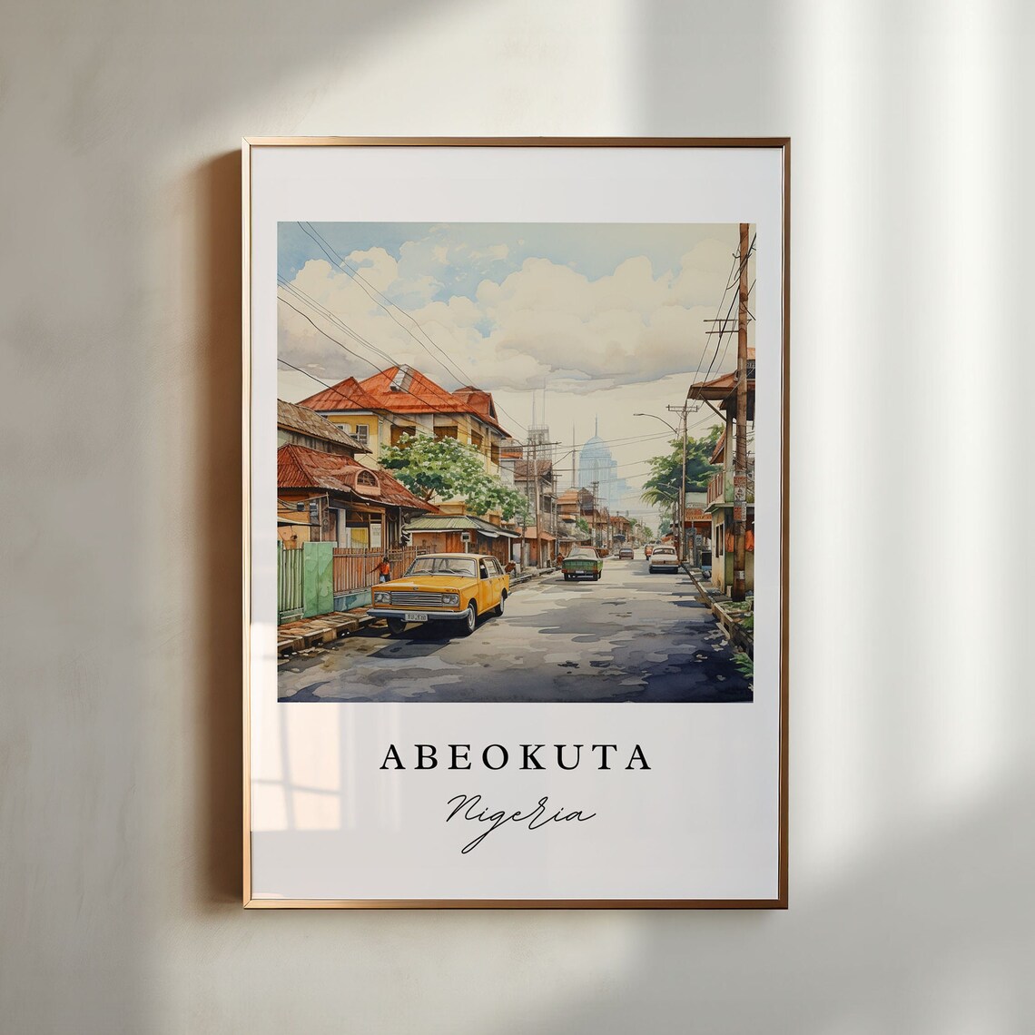 Abeokuta Nigeria Personalized Wall Art Print - Image 5