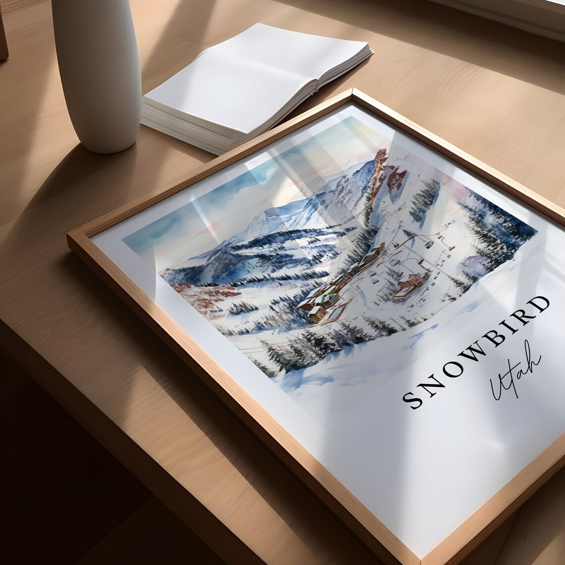 Snowbird Ski Area Traditional Travel Art Utah Poster Print - Image 5