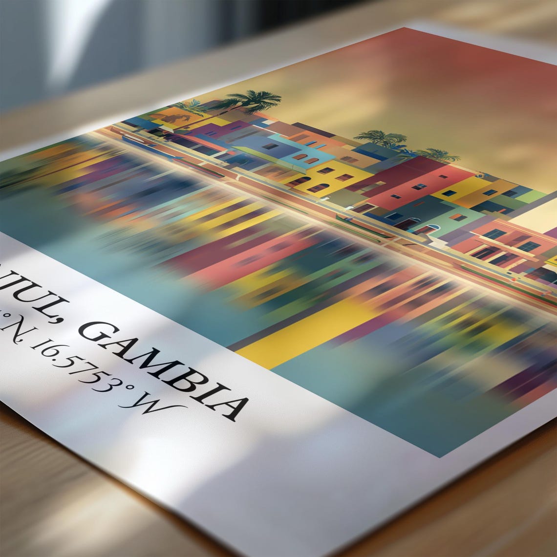 Banjul Gambia Harbor Lighthouse Sunset Waterfront Travel Poster - Image 7