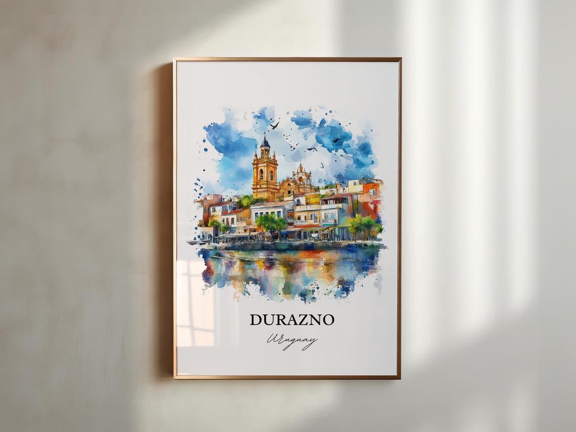 Durazno Wall Art Uruguay Print Watercolor Gift Travel Poster Housewarming - Image 2