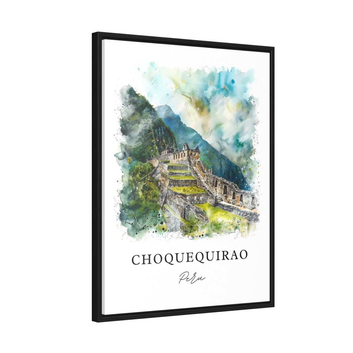 Choquequirao Wall Art Peru Print Machu Picchu Watercolor Gift Travel Poster Housewarming - Image 2