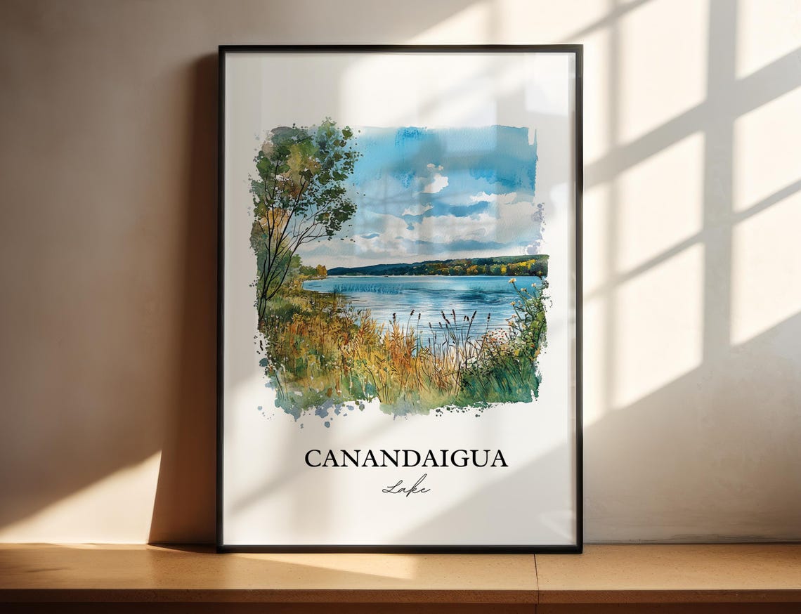 Canandaigua Lake New York Serene Marshy Shore Finger Lakes Poster