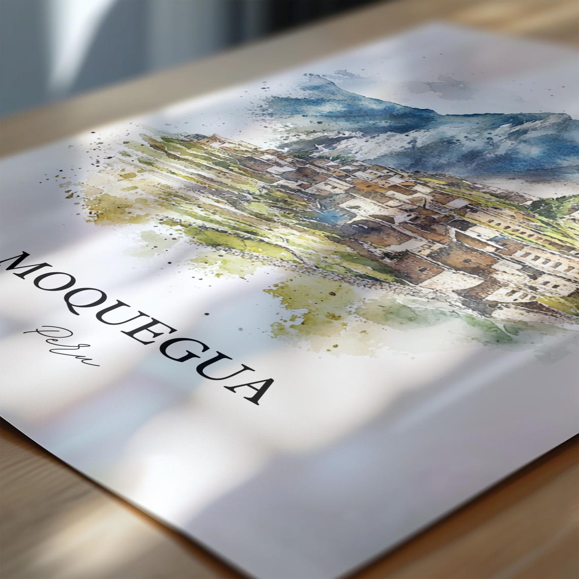 Moquegua Peru Wall Art Print Watercolor Gift Travel Poster Housewarming - Image 6