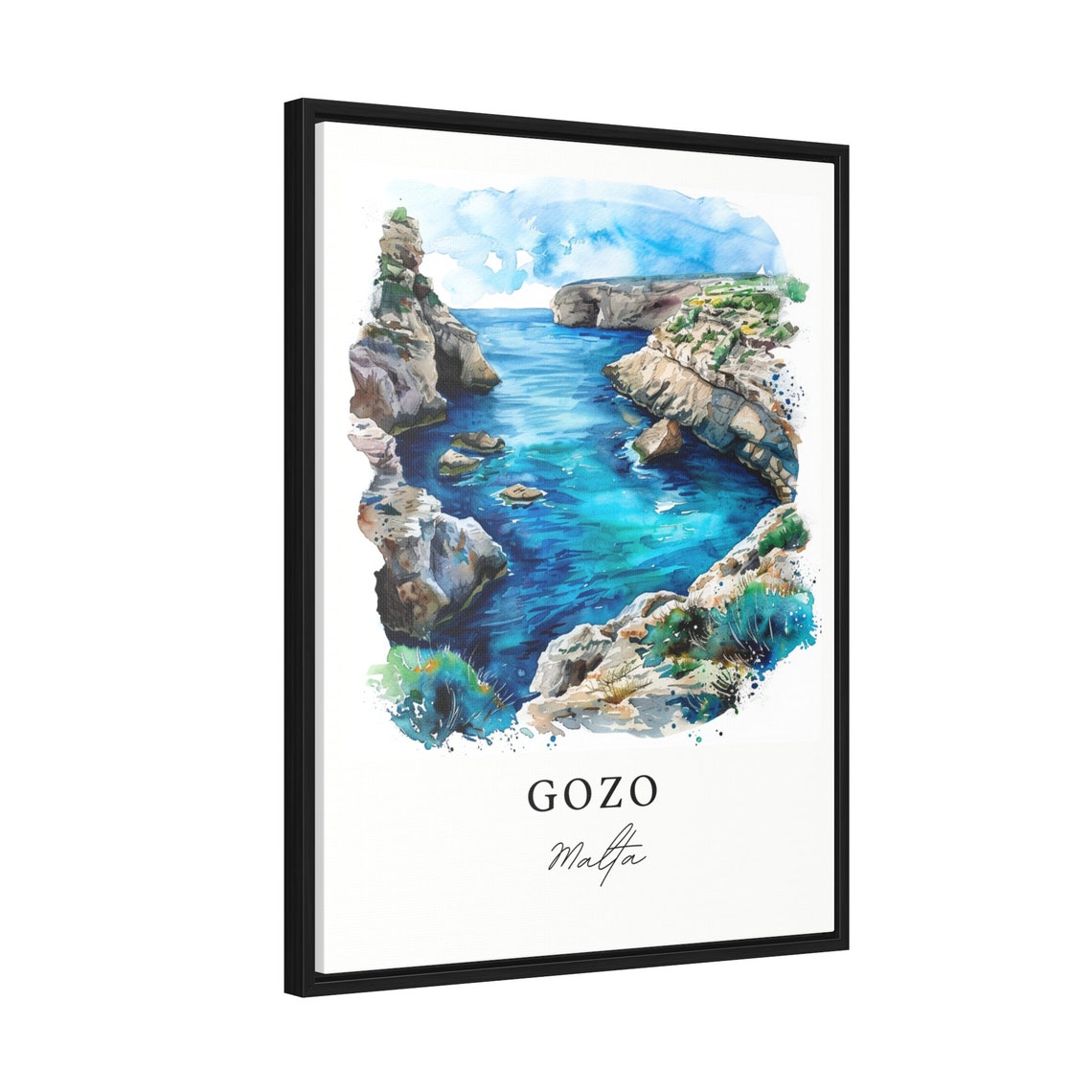 Gozo Malta Travel Poster, Housewarming Art Print - Image 2