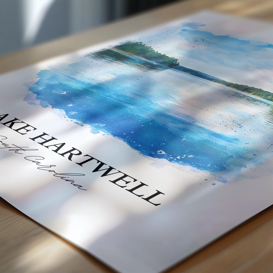Lake Hartwell South Carolina Tranquil Tree Lined Water Poster - Image 6