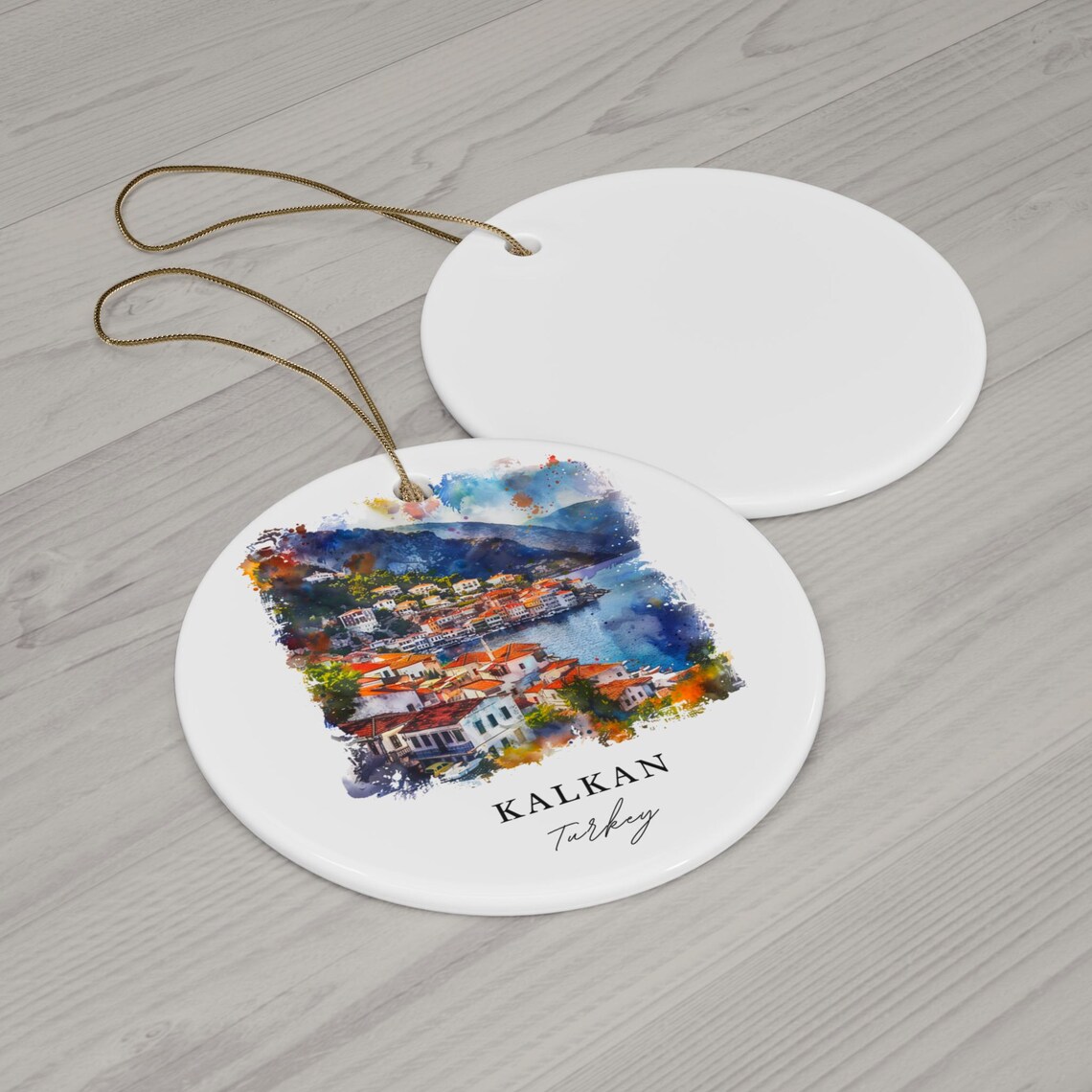 Kalkan Turkey Travel Poster, Christmas Decor Gift - Image 4