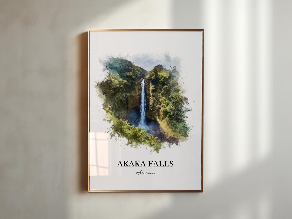 Akaka Falls Hawaii Big Island Tropical Rainforest Waterfall Poster - Image 5