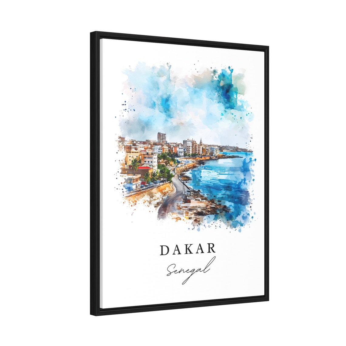 Dakar Senegal Wall Art Print Wedding Gift Birthday Present Custom Text Perfect - Image 2