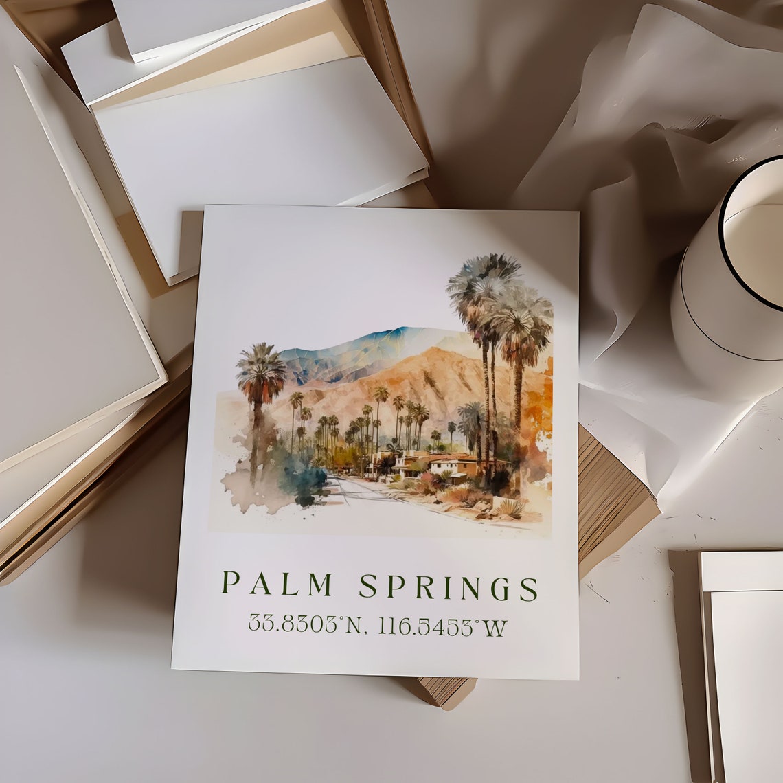 Palm Springs CA Personalized Travel Poster - Image 4