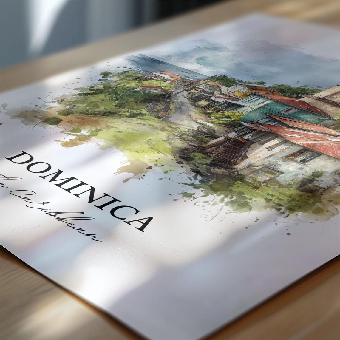 Dominica Wall Art Print Caribbean Watercolor Gift Travel Poster Housewarming - Image 6