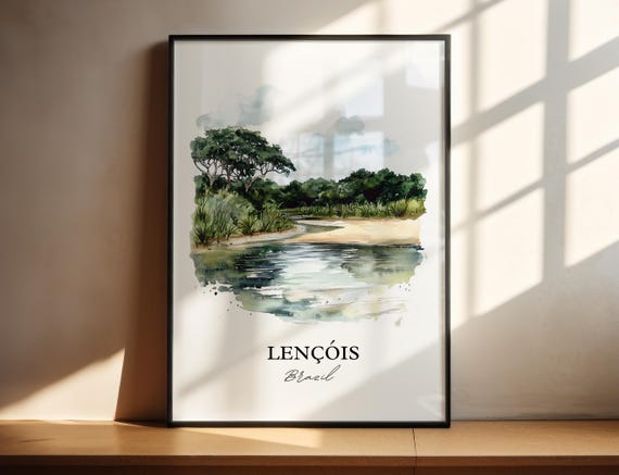 Lencis Wall Art Bahia Brazil Print Watercolor Gift Travel Poster Housewarming