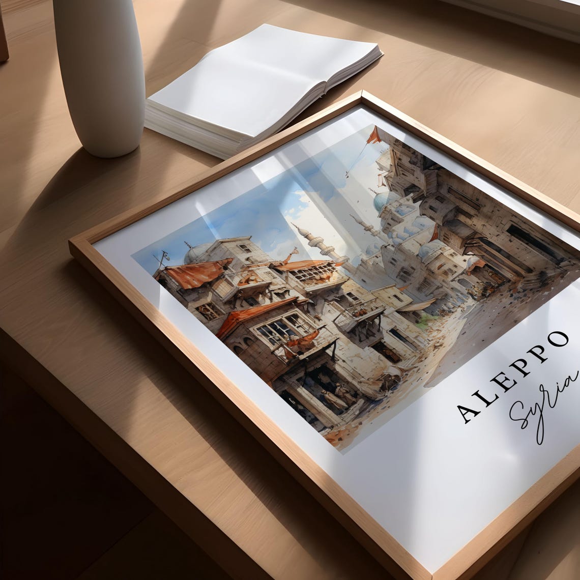 Aleppo Syria Wall Art Poster Wedding Gift Birthday Present Custom Text Personalized - Image 5