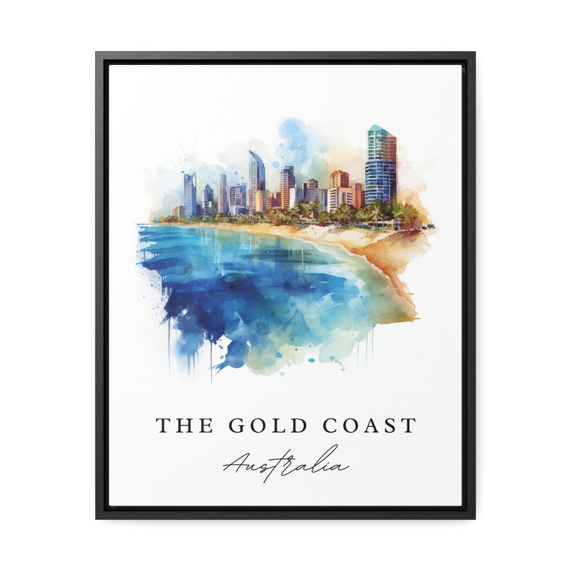 Gold Coast Traditional Travel Poster, Australia - Image 2