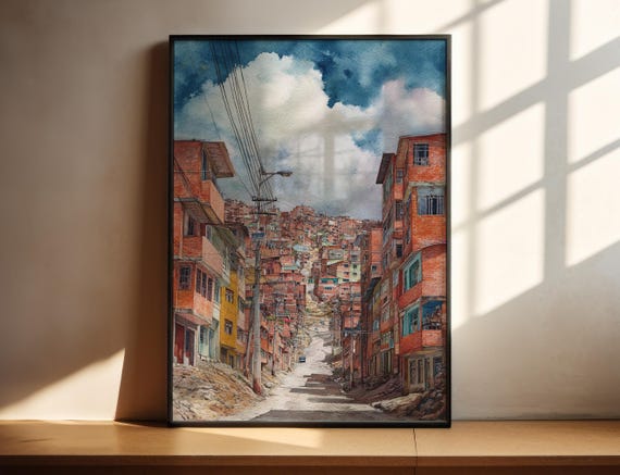 Oruro Bolivia Watercolor Art Travel Print Artwork Decor Wall