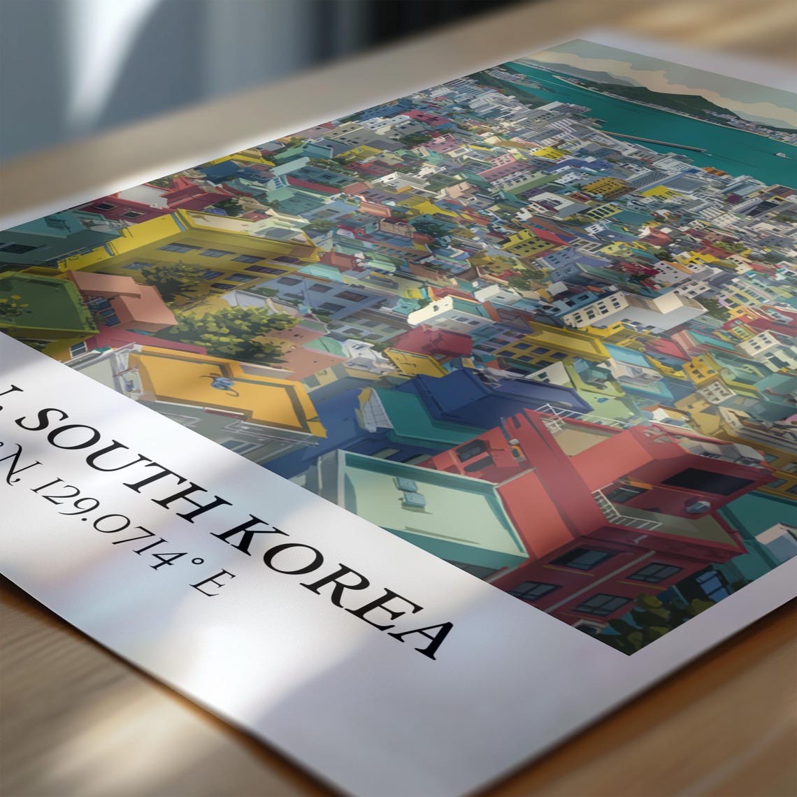Busan South Korea Harbor Hillside Cityscape Retro Travel Poster - Image 7