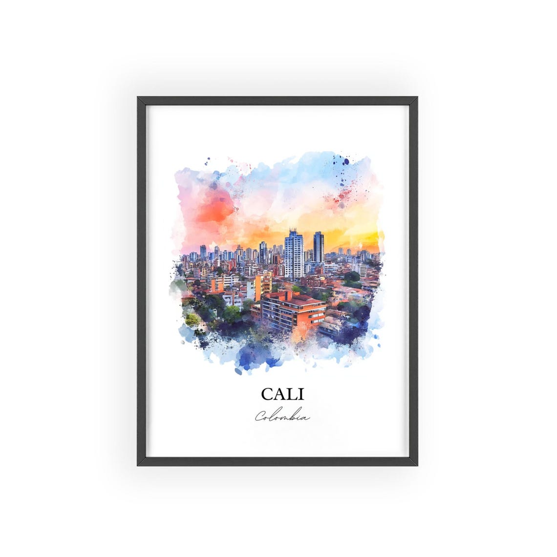 Cali Colombia Wall Art Bogot Print Watercolor Gift Travel Poster Housewarming - Image 2