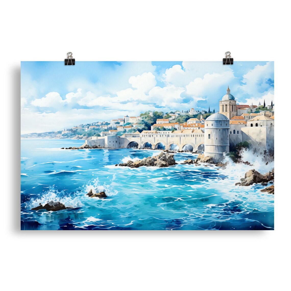 Dubrovnik Art Print Croatia Art Dubrovnik Poster Travel Art Travel Poster Croatia Wall Art Travel Gift Home Decor Housewarming Gift - Image 5