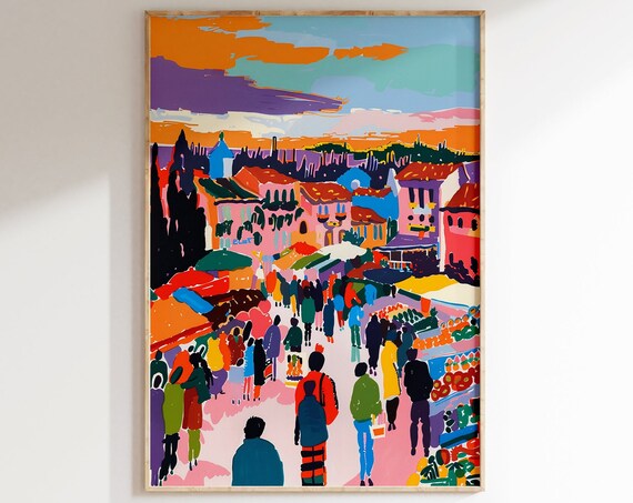Henri Matisse Inspired Poster Colorful Framed Henri Matisse Print Matisse Art Print Living Room Retro Wall Art Aesthetic Room Decor
