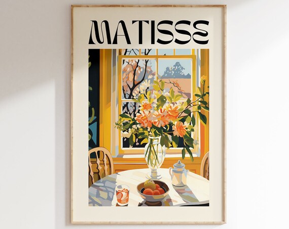Henri Matisse Minimalist Floral Art Print, Modern Gallery