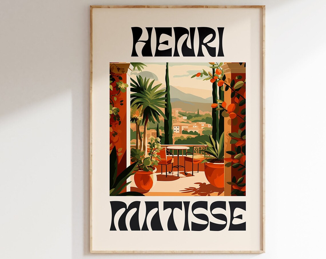 Matisse Modern Minimalist Floral Art Print