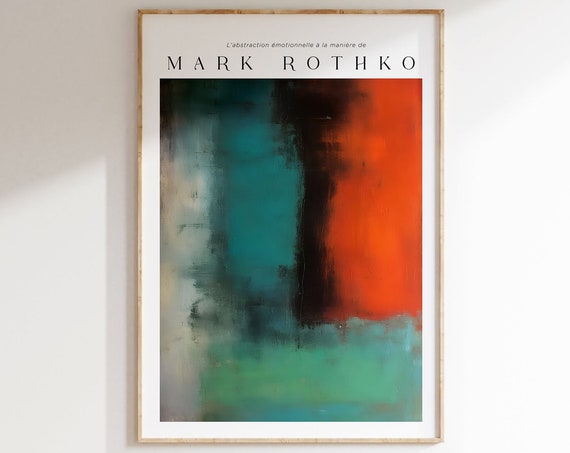 Mark Rothko Poster A Exhibition Print As Housewarming Gift Or Livingroom Decor Mark Rothko Print Birthday Gift Idea Museum Poster