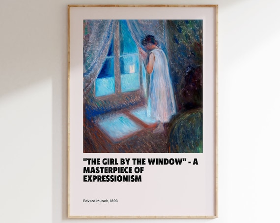 Edvard Munch The Girl By The Window 1893 Expressionist Poster