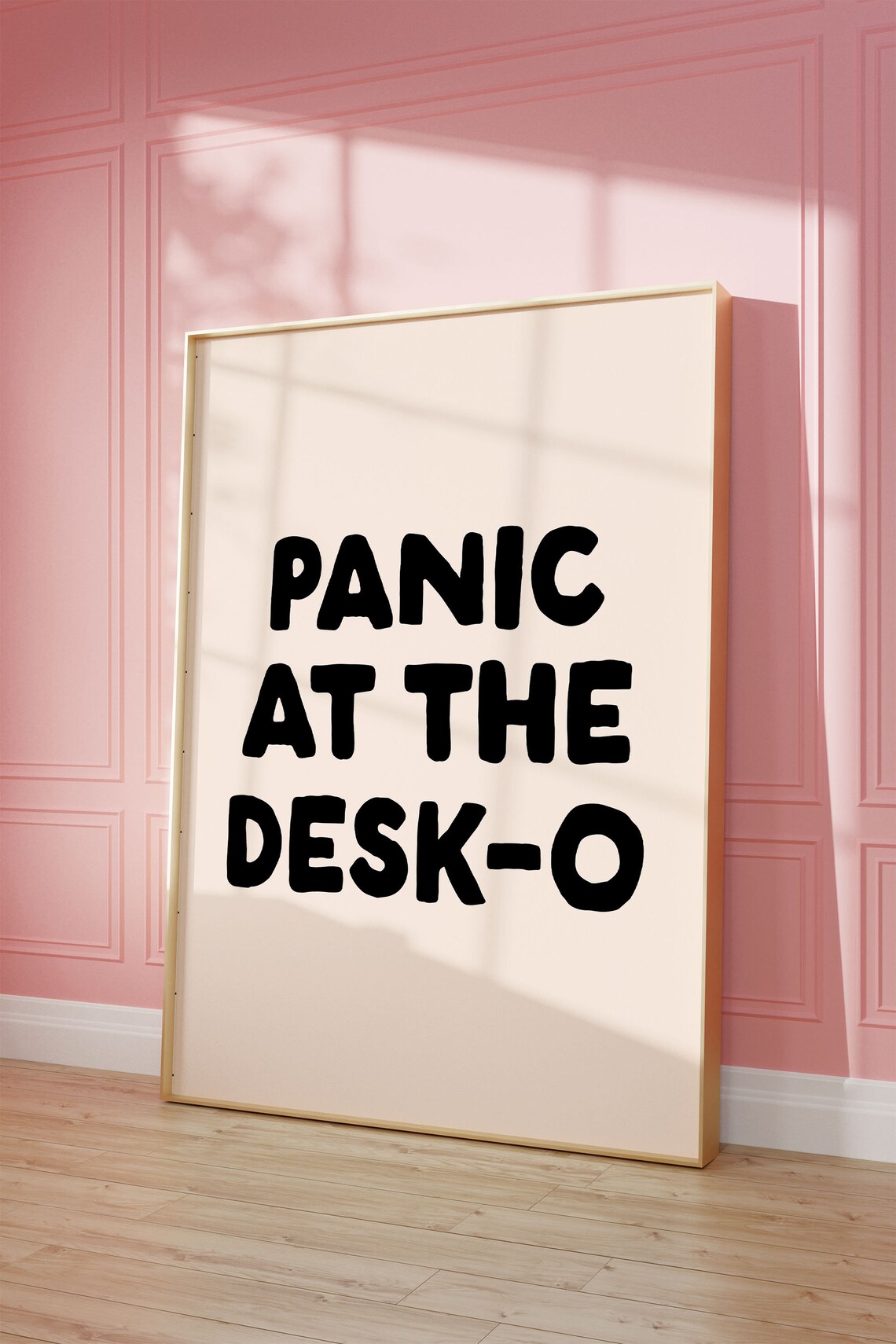 Panic At The Desk O Funny Neutral Office Art Print