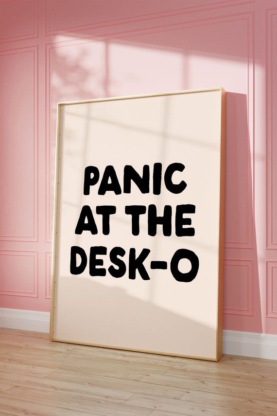 Panic At The Desk O Funny Neutral Office Art Print