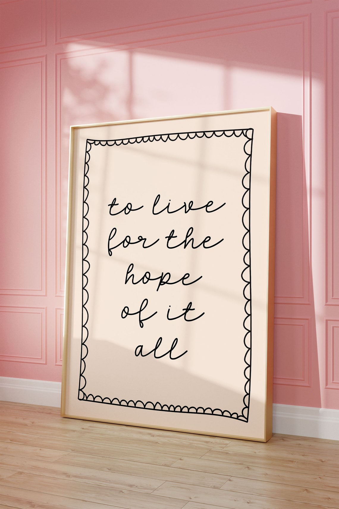 Taylor Swift To Live For The Hope Of It All Hand Lettered Poster - Image 2