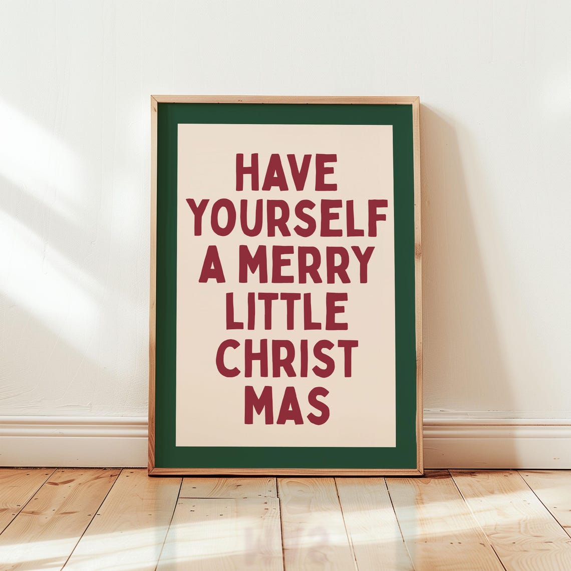 Have Yourself A Merry Little Christmas Red Green Quote Poster