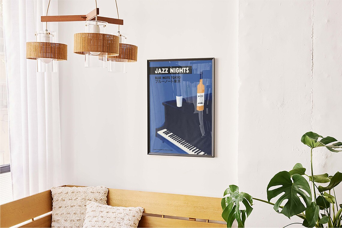 Retro Jazz Nights Tokyo Typography Art Print - Image 5