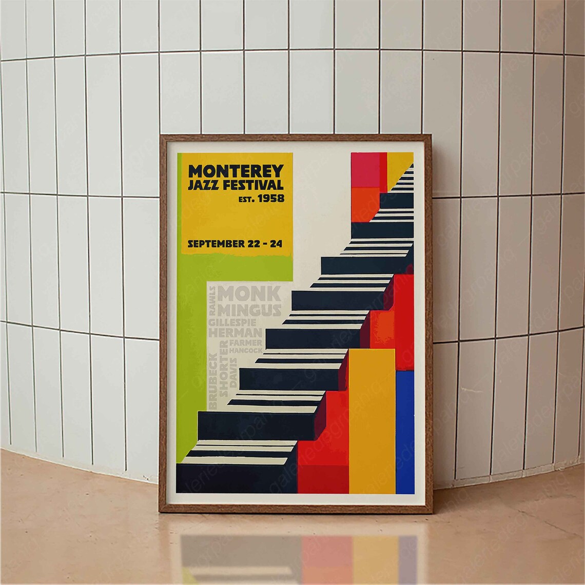 Monterey Jazz Festival Retro Concert Poster Print