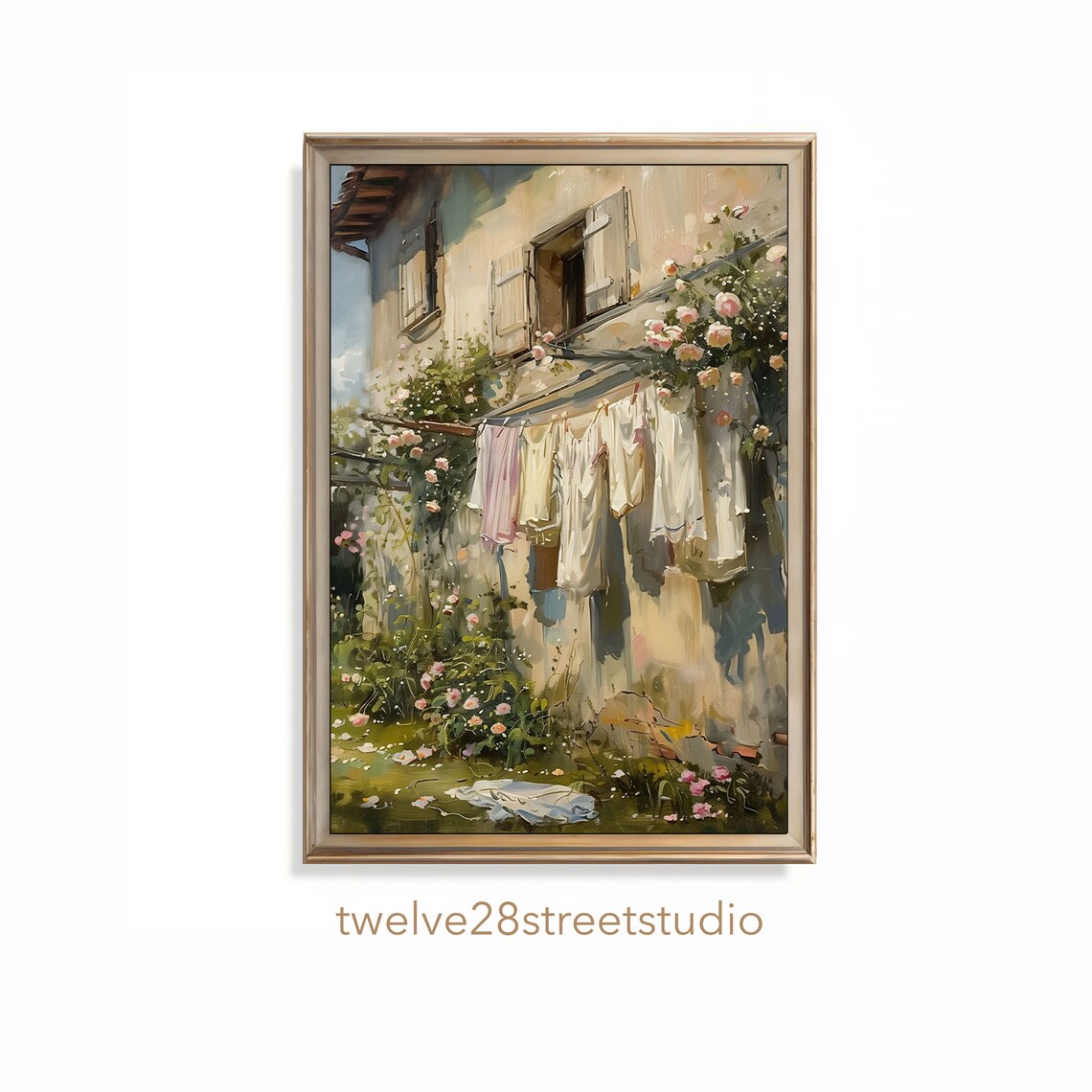 Vintage Farmhouse Laundry Room Wall Art Print